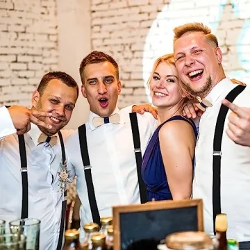 Adjustable QPIXVB Suspenders for Men and Women