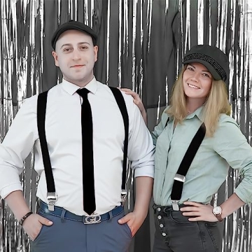 Adjustable QPIXVB Suspenders for Men and Women