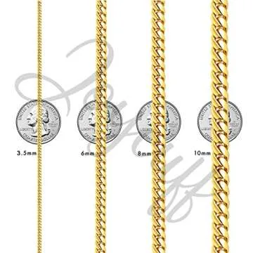 Cuban Link Bracelet for Men Trendy Gold Stainless Steel Chain Bracelets Curb Chain for Teens Women Jewelry for Man Metal Hip Hop Rapper 3.5mm 7inches