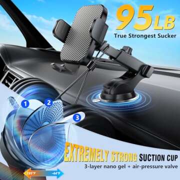 Best 2025 Car Phone Holders with Strong Suction & Clamp