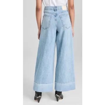 rag & bone Women's High Rise Crop Jeans in Mari Blue