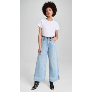 rag & bone Women's High Rise Crop Jeans in Mari Blue