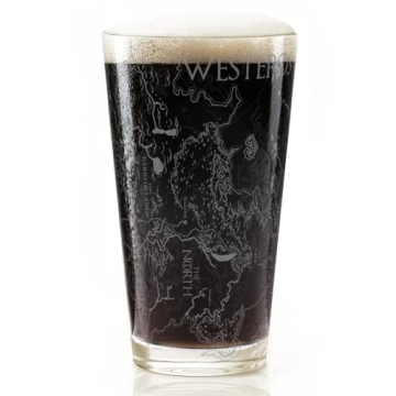 MAP OF WESTEROS Engraved Pint Glasses - Great Gift!