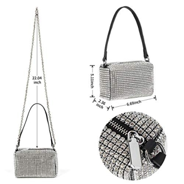 Elegant Rhinestone Evening Clutch Bag for Women Sparkling Crossbody