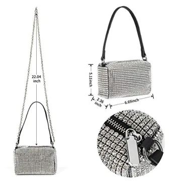 Elegant Rhinestone Evening Clutch Bag for Women Sparkling Crossbody