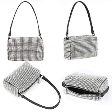 Elegant Rhinestone Evening Clutch Bag for Women Sparkling Crossbody