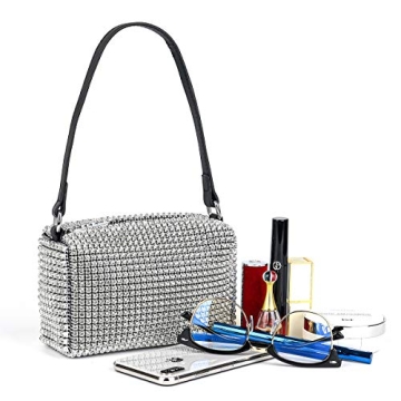 Elegant Rhinestone Evening Clutch Bag for Women Sparkling Crossbody