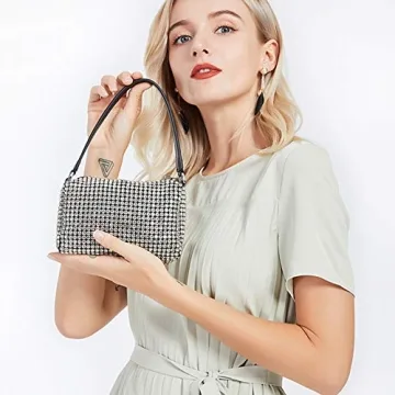 Elegant Rhinestone Evening Clutch Bag for Women Sparkling Crossbody