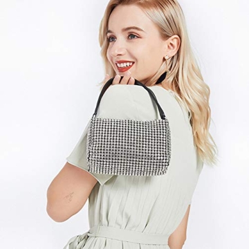 Elegant Rhinestone Evening Clutch Bag for Women Sparkling Crossbody