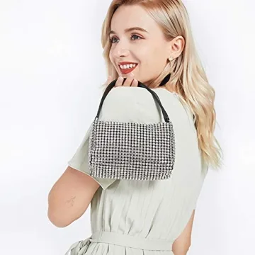 Elegant Rhinestone Evening Clutch Bag for Women Sparkling Crossbody
