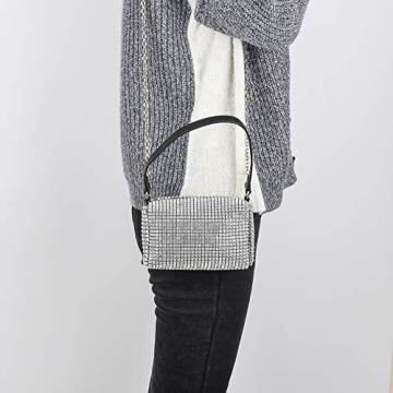 Elegant Rhinestone Evening Clutch Bag for Women Sparkling Crossbody