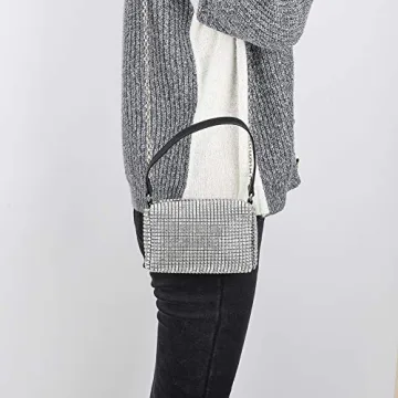 Elegant Rhinestone Evening Clutch Bag for Women Sparkling Crossbody