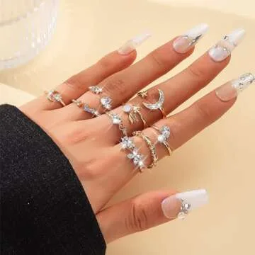 Trendy Gold Stackable Rings for Women Gifts