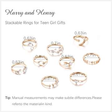 Trendy Gold Stackable Rings for Women Gifts