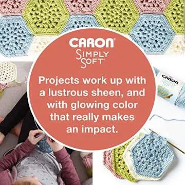 Caron Simply Soft Soft Pink Yarn - 3 Pack of 170g/6oz - Acrylic - 4 Medium (Worsted) - 315 Yards - Knitting/Crochet