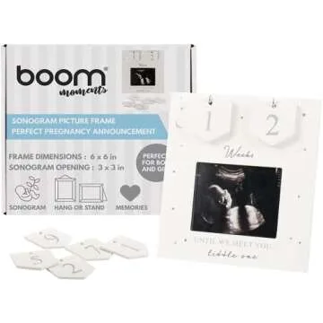 Sonogram Picture Frame with Countdown for Expecting Parents