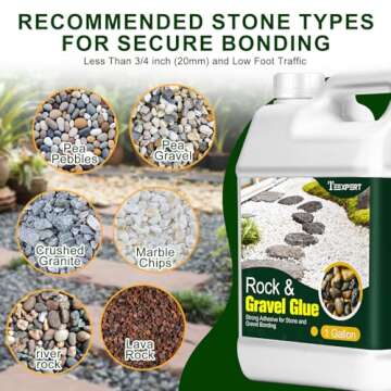 Teexpert 1 Gallon Rock Glue for Durable Landscaping Bonding
