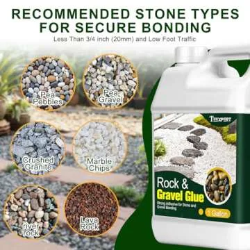 Teexpert 1 Gallon Rock Glue for Durable Landscaping Bonding