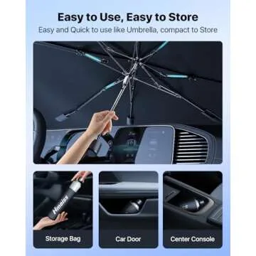2025 Nmoiss Windshield Sun Shade Umbrella for All Cars