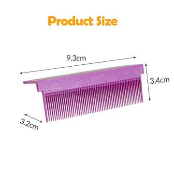 Colcolo 2Pcs Women DIY Combs Accessories Fit Hair Straightening Flat Iron Professional or Home Use Compact Hair Styling Tool Convenient Washable V Type, Black and Violet
