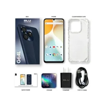 BLU G64L Unlocked Smartphone | Affordable with Large Display