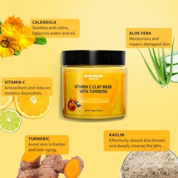 Hicream Turmeric Vitamin C Clay Mask for Radiant Skin