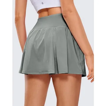 CRZ YOGA Women's Pleated Tennis Skorts with Pockets