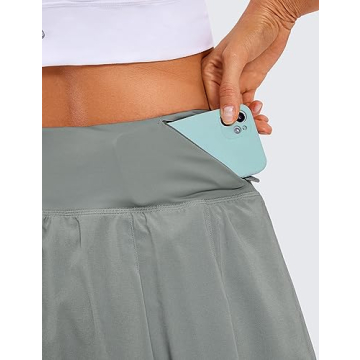 CRZ YOGA Women's Pleated Tennis Skorts with Pockets