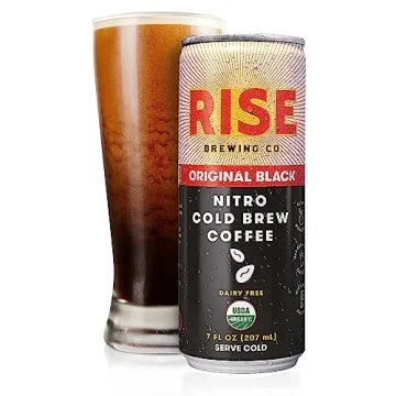 RISE Nitro Cold Brew Coffee Cans - Organic, Vegan & Delicious