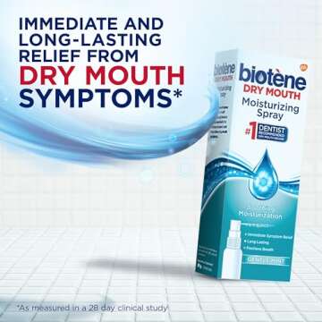 biotène Moisturizing Dry Mouth Spray, Moisturizing Spray for Dry Mouth and Bad Breath, Gentle Mint - 1.5 Fl Oz