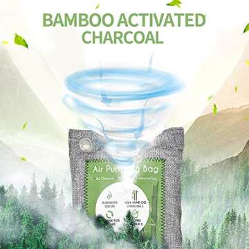 12-Pack Bamboo Activated Charcoal Odor Absorbers for Home