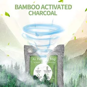 12-Pack Bamboo Activated Charcoal Odor Absorbers for Home