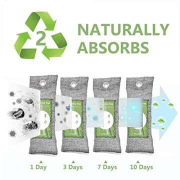 12-Pack Bamboo Activated Charcoal Odor Absorbers for Home
