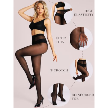 HONENNA Sheer Black Tights - Elegant Comfort and Style