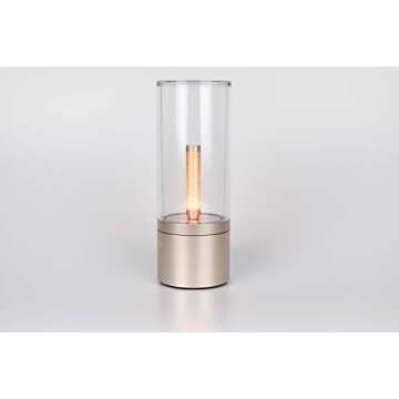 YEELIGHT Smart Table Lamp, Bedside Lamp with App and Rotate Control, Dimmable Night Light Rechargeab...