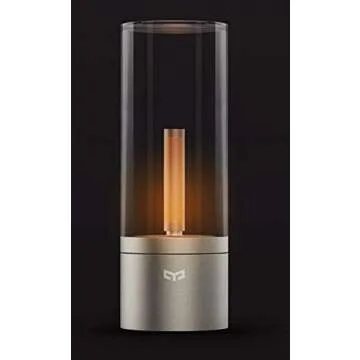 YEELIGHT Smart Table Lamp, Bedside Lamp with App and Rotate Control, Dimmable Night Light Rechargeable, Ambient Light for Mother's Day, Room Decor, Dining Room Decor,1800K Yellow