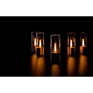 YEELIGHT Smart Table Lamp, Bedside Lamp with App and Rotate Control, Dimmable Night Light Rechargeable, Ambient Light for Mother's Day, Room Decor, Dining Room Decor,1800K Yellow