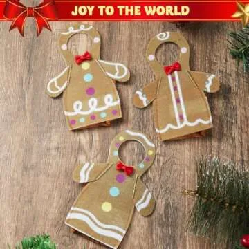JOYIN 3 Packs Xmas Clothing Gingerbread Set for Doll, Christmas Decorations, and Holiday Specials Accessories