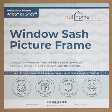 Large Rustic Window Photo Frame for Home Décor