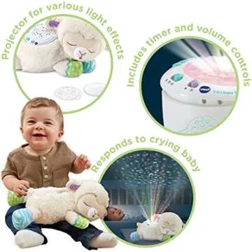 VTech Starry Skies Sheep Soother for Babies with Lights and Sounds