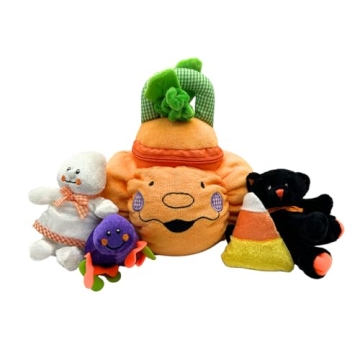 The Original My First Halloween Pumpkin Playset for Babies - Plush Stuffed Pumpkin Toy with 4 Ct Sen...