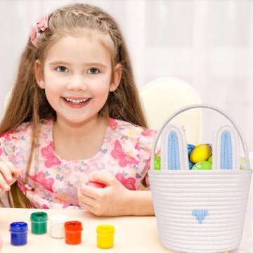 Poschnor Large Easter Basket for Kids - Gift Ready