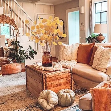 Artificial Eucalyptus Leaves Stems for Fall Decor