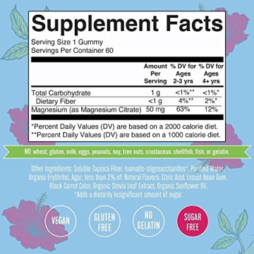 Kids Vegan Magnesium Gummies for Bone Health Relaxation