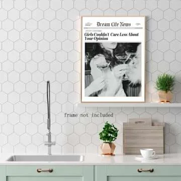 Trendy Black and White Newspaper Wall Art for Home