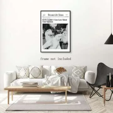 Trendy Black and White Newspaper Wall Art for Home