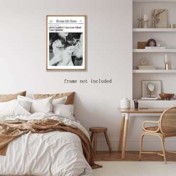 Trendy Black and White Newspaper Wall Art for Home