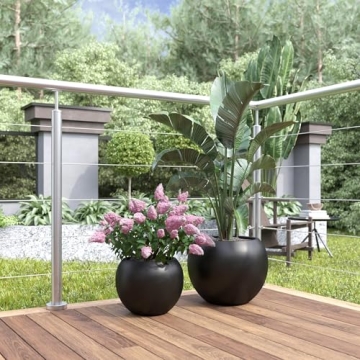 Stylish DTY Fiberstone Planter - Indoor/Outdoor, Modern Design