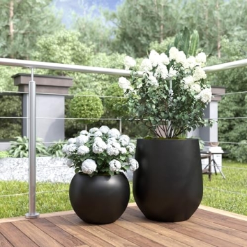Stylish DTY Fiberstone Planter - Indoor/Outdoor, Modern Design