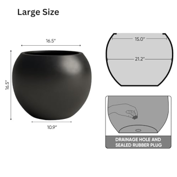 Stylish DTY Fiberstone Planter - Indoor/Outdoor, Modern Design